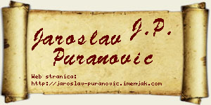 Jaroslav Puranović vizit kartica
